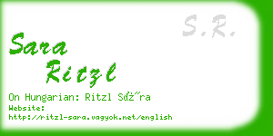 sara ritzl business card